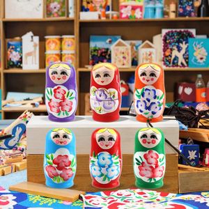 Muñecas Rusas Matryoshka de Cinco Capas Pintadas a Mano, Adornos de Madera, Juguetes al por Mayor - Product Image 3