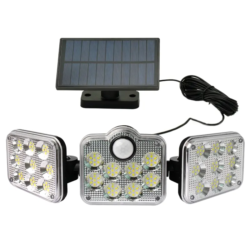 LED Solar Security Light for outdoor gate farm home emergency gutter night housing