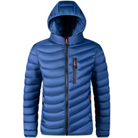Veste à capuche détachable en nylon pour hommes, manteau imperméable d'hiver décontracté, matelassé, coupe-vent, vestes à bulles d'extérieur rembourrées
