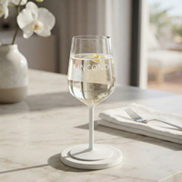 Verre à vin réutilisable incassable 600 ml en Tritan PETG PC, écologique, avec logo personnalisé, gobelet transparent vintage pour boissons chaudes et froides