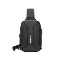 Vente directe d'usine Sac de poitrine rigide de grande capacité pour hommes avec interface USB