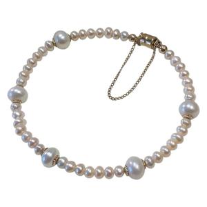 Bracelet en perles d'eau douce naturelles WENCHI - Accessoire de bijouterie élégant et luxueux, longueur réglable de 30g - Product Image 2