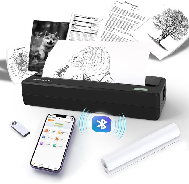 Portable A4 Thermal Mini Printer Technology Inkless Printer