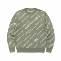 Pull en maille jacquard personnalisé avec logo OEM, prix de gros, pour homme, col rond, tricot d'hiver