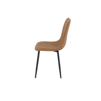 Chaise de salle à manger moderne nordique de luxe avec cadre en fer pour salon