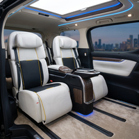 Siège de voiture en cuir personnalisé OEM, double rangée, avec appuie-tête et accoudoir réglables, pour l'intérieur de fourgon de luxe