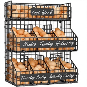 3 Tier Eco-Friendly Stainless Steel <b>Egg</b> Storage Rack Large Capacity <b>Egg</b> Organizer <b>Basket</b> Kitchen Counter Stackable <b>Egg</b> Holder - Product Image 2