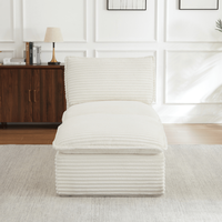 Canapé-lit inclinable moderne en tissu avec ottoman, design une place pour salon et chambre à coucher