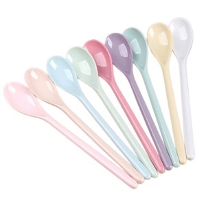 Ensemble de cuillères à œufs en mélamine à long manche, couleur <span class=keywords><strong>bonbon</strong></span>, pour mélanger le café <span class=keywords><strong>au</strong></span> lait, vente chaude transfrontalière - Product Image 5