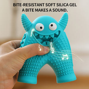 Huisdierenproducten Interactieve En Bewegingsspeelgoed Piepen Puppy Tanden Schoonmaken Traktatie Bal Siliconen Huisdier Kauw Speelgoed Hond Kauw Speelgoed - Product Image 5