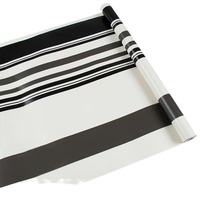 Papier peint auto-adhésif PVC moderne, motif damassé noir et blanc traditionnel, ignifuge et résistant à l'humidité, pour hôtels et maisons, idéal pour les salons.