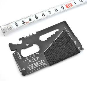 Personalizable OEM 14-en-1 Industrial/DIY Grado Exterior Multifuncional Tarjeta de Supervivencia Multiherramientas para Exterior DIY Cuchillo de Cuerda de Bolsillo - Product Image 1