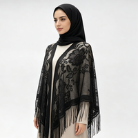 Châle carré en dentelle Bawal pour femme, en polyester, protection solaire, accessoire pour le quotidien, les voyages et les fêtes