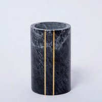 Nouveauté refroidisseur de glace à champagne seau barre accessoires marbre et laiton refroidisseur de vin casier à vin en marbre support de seau à vin