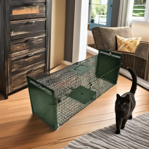 กรงดักจับสัตว์ขนาดใหญ่แบบปล่อยชีวิต ออกแบบสองประตู ปรับแต่งได้ - Product Image 3