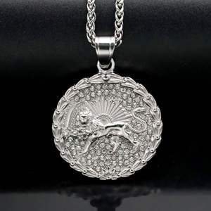 Colgante en forma <span class=keywords><strong>de</strong></span> <span class=keywords><strong>moneda</strong></span> <span class=keywords><strong>de</strong></span> plata <span class=keywords><strong>de</strong></span> fundición tardía <span class=keywords><strong>de</strong></span> la dinastía Kaijia <span class=keywords><strong>de</strong></span> Irán con forma <span class=keywords><strong>de</strong></span> acero inoxidable 316 recién llegado transfronterizo - Product Image 3