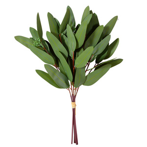 Feuilles d'eucalyptus artificielles Flower Delight, 45 cm, PVC, décoration intérieure, accessoires de mariage - Product Image 5