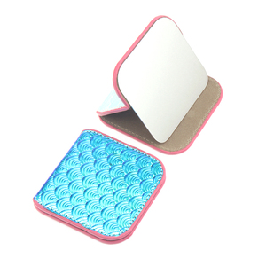 Mini miroir de courtoisie portable carré de taille de voyage avec logo personnalisable, miroir de bureau pouvant être placé sur le miroir de poche de bureau - Product Image 3