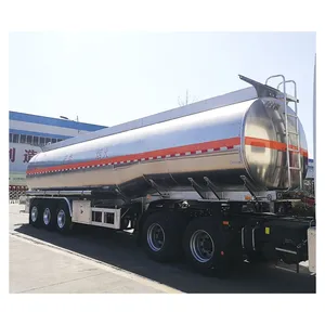 Harga pabrik Trailer bensin Semi Trailer bahan bakar Tanker 3-Axle 40000 - 60000 Liter