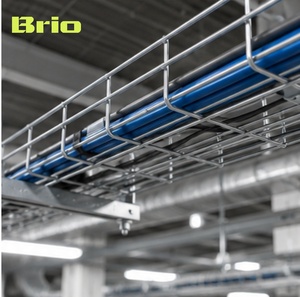 Vassoio in rete metallica zincata multiuso BRIO, ampiamente utilizzato nei progetti di cablaggio elettrico industriale, civile e municipale - Product Image 2
