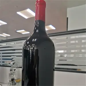 Botellas de vino personalizadas, 1L, 3L, 750ml, con sello, color negro