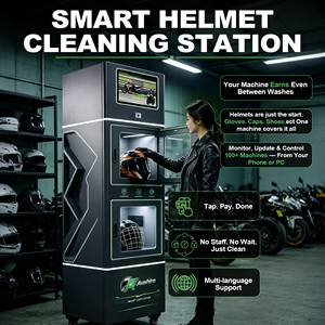 Cabina de Limpieza Automática de Doble Cámara para Cascos de Motocicleta, Máquina Inteligente de Limpieza de Cascos con Esterilización UVC y Secado - Product Image 2
