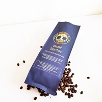 Mattierter Hintergrund mit Logo, kundenspezifische Aluminiumfolien-Verbundverpackung für Beutel mit Seitenfalten und Heißsiegelung für Vat Roast Kaffee