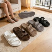 Sandalias EVA Blancas Puras de Nuevo Diseño 2026 para Mujer y Hombre, Sandalias Ajustables con Doble Correa, Antideslizantes, Suela Blanda, para Playa, al por Mayor
