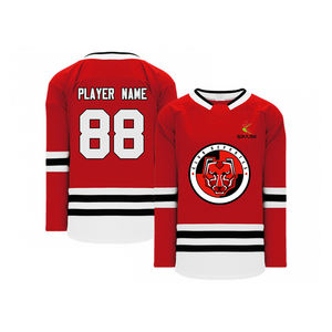 Großhandel Custom Sublimated Reversible Schnür halsband Kid Practice Wear Black Blank Uniform Eishockey Trikot - Product Image 6