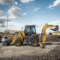 MR45-16 Mini Backhoe Wheel Loader dengan Mesin Yunnei 58KW Tenaga Tinggi Efisiensi Tinggi Penggali Teleskopik Dijual