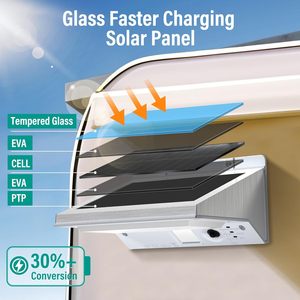 Coxseni Solar Rv Porch <b>Light</b> 2 Pack <b>Motion</b> <b>Sensor</b> Outdoor Wall Mounted Waterproof Gray Rectangle Automatic Control - Product Image 2