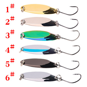 Leurre Spinner Angulaire à Hameçon Simple 1g 2g 3g, Jig Métallique pour Pêche au Bar en Eau Douce, Appât de Fond, Longue Portée, Argent, Or, Bleu Irisé - Product Image 1