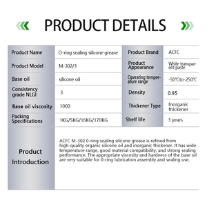 <span class=keywords><strong>Graisse</strong></span> de lubrification de précision pour joints toriques, lubrifiant <span class=keywords><strong>silicone</strong></span> pour joints en caoutchouc, réduction du bruit, fourni par le fabricant - Product Image 2