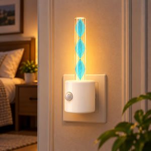Veilleuse à détecteur de mouvement à brancher directement, capteur de lumière, 2700K blanc chaud, LED à économie d'énergie, pour escalier - Product Image 1