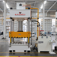 Presse hydraulique automatique à quatre colonnes et trois poutres Yiwei YQ32 de 315 tonnes, contrôlée par PLC, avec moteur et pompe