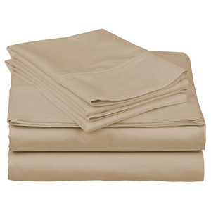 Drap de lit 3 pièces en coton égyptien respirant de style hôtel tissé moderne ensemble de draps plats avec deux taies d'oreiller - Product Image 2