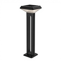 Lampadaire solaire LED moderne, IP65, étanche, carré, en aluminium, avec détecteur de mouvement, éco-responsable, pour jardin extérieur, allée, cour