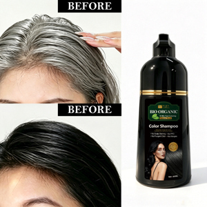 Shampoo Colorante <span class=keywords><strong>Bio</strong></span> Organico 400ml <span class=keywords><strong>Crema</strong></span> Colorante per Capelli Neri con Formula Delicata per Donne e Uomini Colorazione Rapida e Senza Allergie OEM - Product Image 6