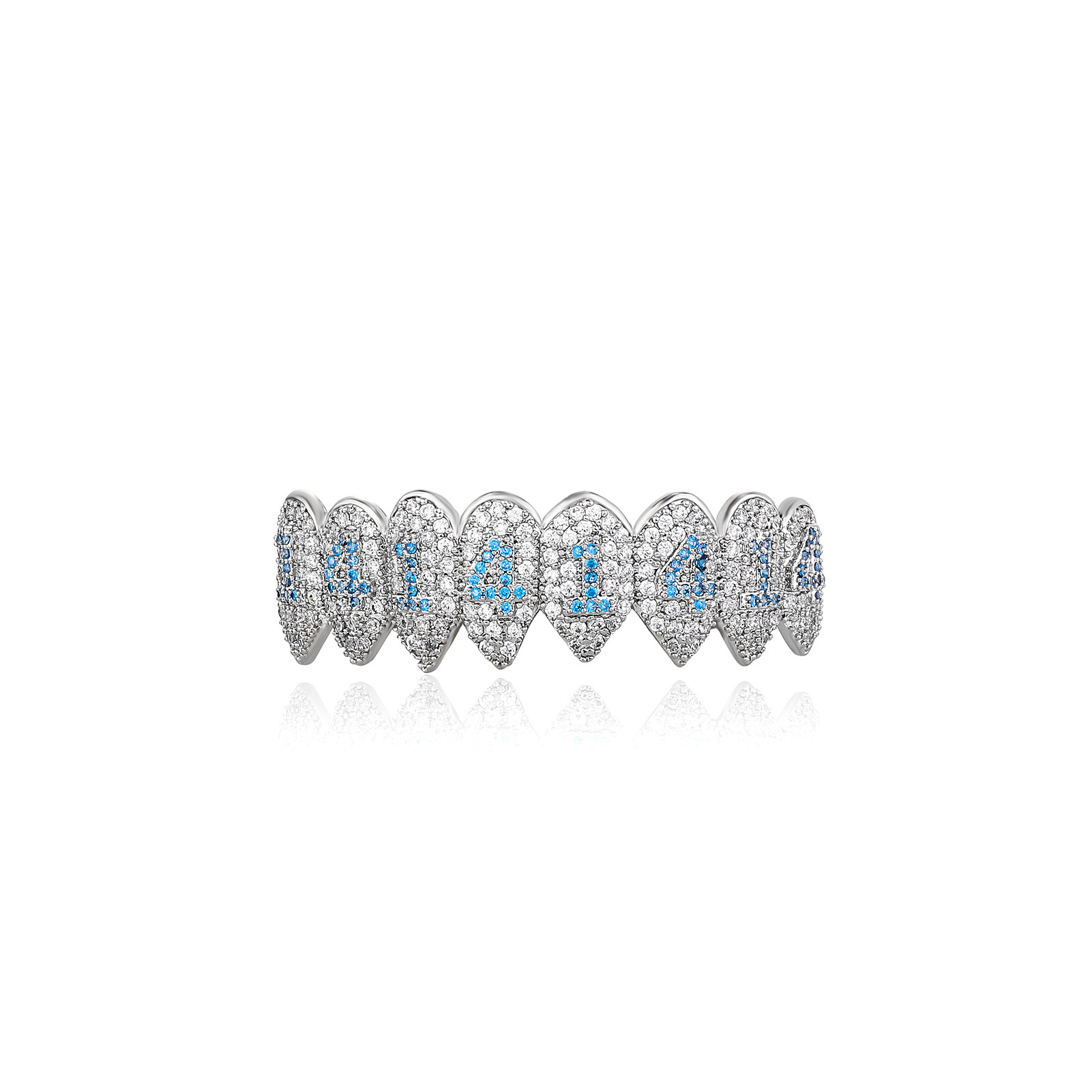 Custom Bling 18k Gold Grillz Jewelry with CZ Diamonds, OEM