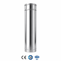 Kit de tuyau de cheminée isolé à paroi simple en acier inoxydable sur mesure 150 mm (6 po) 200 mm (8 po) pour poêle à granulés de bois