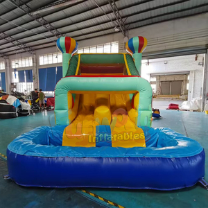 Tobogán acuático inflable de doble carril con castillo inflable para niños, castillo hinchable comercial para fiestas. - Product Image 3