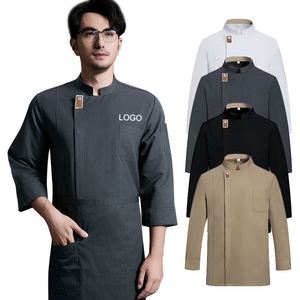 Uniforme de Trabajo Pakistaní Azul, Ropa de Verano de Manga Larga, Traje de Trabajo, Chaqueta de Chef, Oso de Peluche con Uniforme de Chef - Product Image 1