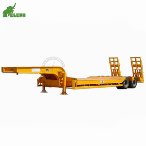 Remolque de plataforma baja de 2 ejes y 13 m, remolque de plataforma baja de 14 metros, semirremolque de plataforma baja en venta - Product Image 1