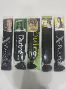 Extensions de tresses torsadées en fibre haute température non inflammable, 41 pouces, 165g, poids personnalisable, trame simple - Product Image 2