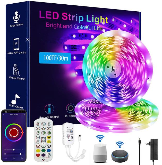 TAIKOO Led Strip Light Waterproof 220V 110V 5 100 Meter Rgb Strip Light Kit Rgb Strip Light