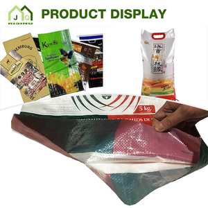 Sacs à riz en BOPP tissé laminé biodégradable, recyclables, personnalisables avec poignée à patch, sacs d'emballage alimentaire - Product Image 4