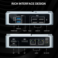 Mini PC NUC AMD-9420 N100 Thin Client Dual-core HD-MI 2*DP Triple Affichage 2*LAN Win10/11 Linux Ordinateur pour Affichage Numérique