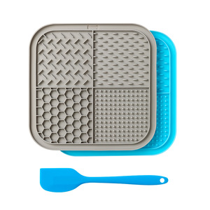 Silicone <b>Pet</b> Lick <b>Mat</b> Non-Slip Feeding Pad For Cats Dogs With Suction Cup Divided Design <b>Food</b> Grade Material - Product Image 5