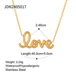 Collane Personalizzate in Acciaio Inossidabile con Zirconi, Ciondolo con <span class=keywords><strong>Nome</strong></span> in Lettere Placcato Oro 18k PVD - Product Image 6