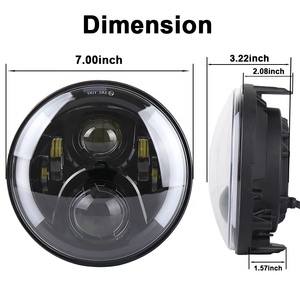 OVOVS Phare LED rond de 7 pouces avec clignotant pour moto <span class=keywords><strong>Honda</strong></span> - Product Image 6